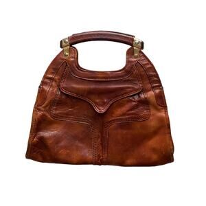 Karapenn Vintage Leather Bag Metal Brown